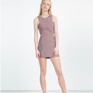 Zara side cutout minidress skort / dress / romper
